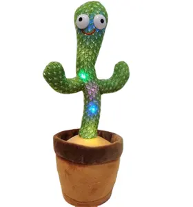 Cactus de peluche electrónico para niños, juguete de felpa con la canción, 2021