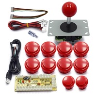 Kit de joystick d'arcade en plastique filaire compatible PC-USB, sur mesure, ressort robuste, réponse rapide, vente directe d'usine