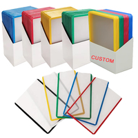 Nouveau design personnalisé 35 55 75 100 130pt – Protège-cartes Top Loader sans couture pour cartes Pokémon TCG, couleur jaune, bordure tendance, vente chaude