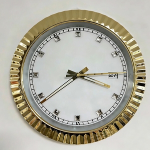 <span class=keywords><strong>Horloge</strong></span> <span class=keywords><strong>murale</strong></span> à quartz à face unique de luxe aiguille éclairée en métal de fer contemporain moderne pour la <span class=keywords><strong>d</strong></span>écoration intérieure calendriers de salon - Product Image 6