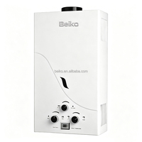 Chauffe-eau instantané sans réservoir au gaz naturel et au GPL, 18L, 36kW, mural, en acier inoxydable, alimenté par batterie, pour usage extérieur, durable