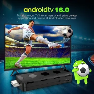 Android 16 Smart TV Stick Quad Core per Home Theater, Assistente Multimediale 4K/8K HDR WiFi 6 per <span class=keywords><strong>YouTube</strong></span> - Product Image 2