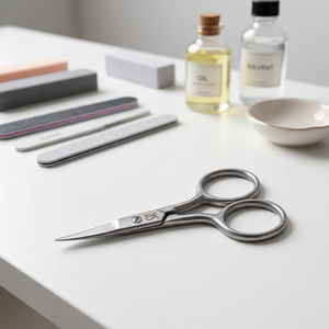 Ciseaux de manucure professionnels pour salon, en acier inoxydable, lame droite, outil de soin des ongles - Product Image 1
