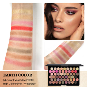 Palette de fards à paupières mats 54 couleurs, finition mate, imperméable, haute pigmentation, longue tenue, anti-bavures, palette de fards à paupières pressés - Product Image 5