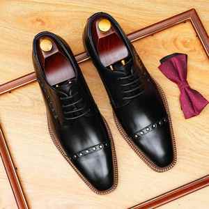Nuevos Zapatos de Cuero para Hombre, Estilo Británico, Casuales de Negocios, Formales, para Boda, con Suela Gruesa y Brillante, de Gamuza - Product Image 5