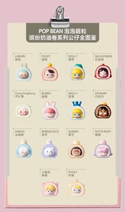 100% ถั่วป๊อปแท้ของแท้ถั่ว skullpanda beans มินิน่ารักป๊อปมาร์ทถั่วไวนิลเคลื่อนไหวได้ MOQ10ชิ้น - Product Image 4