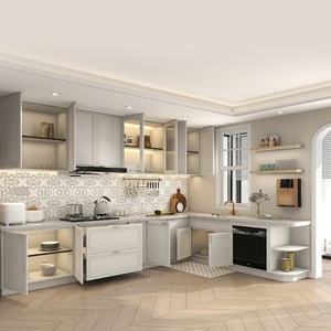 Ensembles de cuisines modulaires minimalistes de luxe sur mesure avec comptoirs en quartz pour appartements, fabriqués à Chongqing - Product Image 2