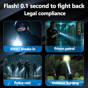 Lampe torche tactique étanche IP65 anti-chute : 1000 lumens avec stroboscope d'urgence pour le sauvetage, le camping, la randonnée - Product Image 4