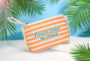 ผลิตในอิตาลี กระเป๋า ZOPPINI แบรนด์ Versilia เป็นมิตรกับสิ่งแวดล้อม ทนทาน ทำจากผ้าฝ้าย 100% พร้อมตัวล็อค กระเป๋าเครื่องสำอางพกพา - Product Image 2