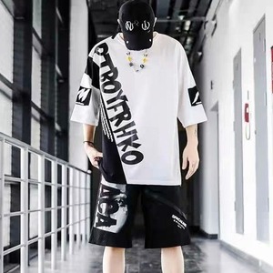 Grosir Set kaus pakaian jalan Hip-Hop pria, Fashion musim panas dengan pola cetak Top ukuran <span class=keywords><strong>M</strong></span> L XL 2XL 3XL - Product Image 2