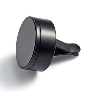 Customizable Simple Design Round Black Metal Car Air Freshener <b>Bottle</b> Vent Clip - Product Image 1