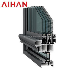 AIHAN NFRC AS2047 Fenêtres modernes à double impact en verre <span class=keywords><strong>Hublot</strong></span> Swing Cadre ouvert en alliage d'aluminium Écran en acier inoxydable Cuisine - Product Image 1