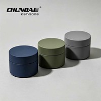 Pot vide de luxe OEM pour gel capillaire, masque ou cire pour animaux de compagnie, avec étiquette personnalisée, finition mate et design moderne