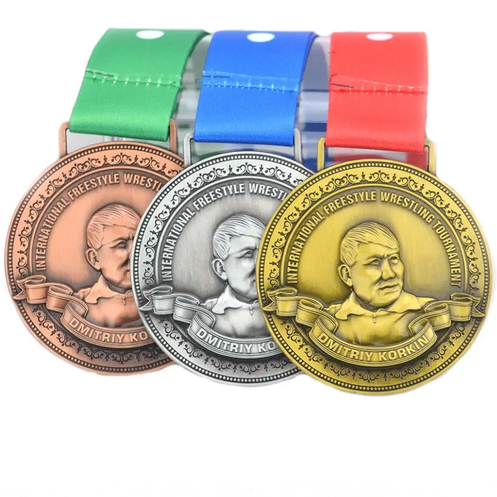 Günstige hochwertige Druck Ehre Sport Souvenir Medaille benutzer definierte Sublimation Medaillen mit Band Auszeichnungen