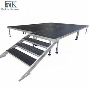 Escenario Portátil Móvil de 4x8 pies, Plataforma Redonda de Aluminio para Eventos y Conciertos - Product Image 1