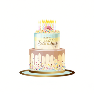 Decoración para Pastel de Cumpleaños Party Love Piata, 53x51cm, Bolsa de 12 Piezas - Product Image 2