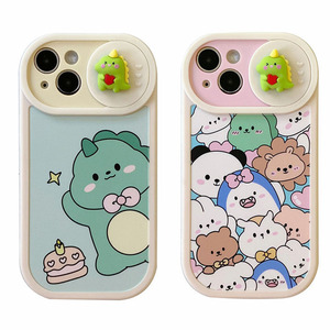 Custodia per telefono con finestra a spinta per cartoni animati con orso 3D carino colorato per Phone14promax <span class=keywords><strong>Apple</strong></span> 12 <span class=keywords><strong>11</strong></span> custodia morbida per cellulare - Product Image 1