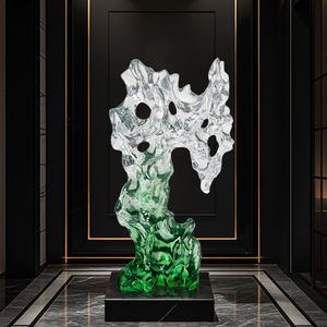 Escultura de Resina Transparente con Diseño de Piedra Taihu, Adorno para Sala de Estar, Entrada, Hotel, Club, Casa Modelo, Decoración Suave, Pieza de Arte Abstracto - Product Image 4