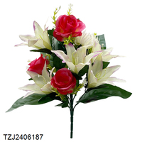 Fausses plantes en plastique personnalisées en gros Matières premières pour bouquet de fleurs artificielles pour mariage décoratif