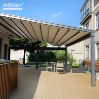 Auvent pliable électriquement terrasse Villa cour parasol aluminium abri de pluie télécommande automatique télescopique