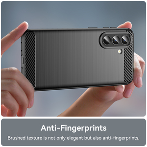 Étui de téléphone en fibre de carbone texturée brossée pour Samsung <span class=keywords><strong>Galaxy</strong></span> A57 A37 A27 A17 A07, coque de protection mobile souple en TPU mince antichoc - Product Image 6