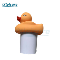 Distributeur de chlore flottant en forme de canard pour piscines et spas, idéal pour les piscines extérieures et les spas.