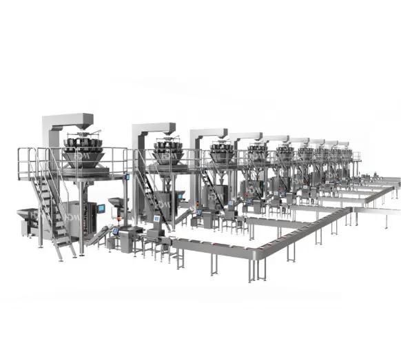 Máquina de embalagem de frutas seca, alta sensibilidade vffs multihead pesadora grão máquina de embalagem de frutas