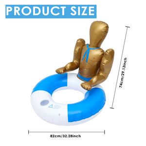 Flotador Inflable de PVC con Forma de Hombre Musculoso para Adultos, Anillo de Natación para Piscina de 32 Pulgadas, Flotador de Playa Resistente al Agua, Artículos de Verano - Product Image 3
