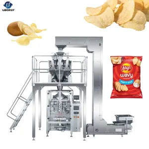 Vertical fully automatic potato chips snack packing machine chips weighing granule packing machine with nitrogen