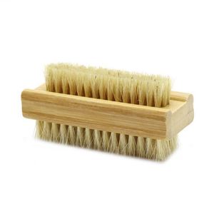 Wholesale Bamboo Beech Two Sided Hand Nail Cleaning <b>Brush</b> Fingernail Bristle <b>Scrub</b> <b>Brushes</b> - Product Image 1