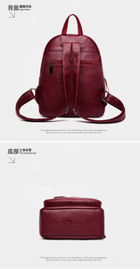 Sacs à dos élégants en PU personnalisés pour femme, sacs quotidiens, grands sacs de voyage, sacs à dos pour ordinateur portable pour femmes - Product Image 5