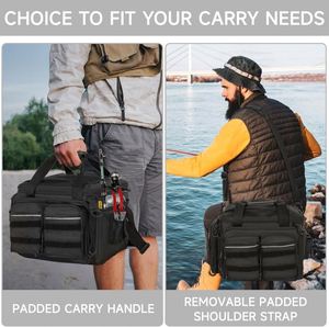 Sac à dos de pêche avec porte-cannes, échantillon gratuit, sac à dos de pêche imperméable avec bretelles cachées - Product Image 3