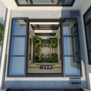 Tetto Apribile Motorizzato Personalizzato, Veranda con Lucernari in Vetro, Ampio Tetto in Lega di Alluminio, Design Moderno per Esterni, Garanzia 5 Anni - Product Image 1