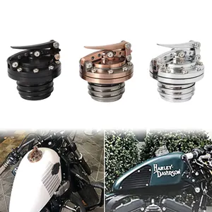 Universal Motorcycle Fuel Tank Cover Gas Oil Cap For Harley Touring Sportster Dyna Softail