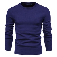 Pull-over homme personnalisé pour l'automne, coupe ajustée, pull d'hiver pour homme, col rond, couleur unie, pull-over pour homme