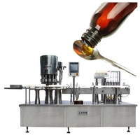 Machine de remplissage et de capsulage de solution de sirop contre la toux de 200ml Machine de remplissage et de vis de liquide de bouteille en verre