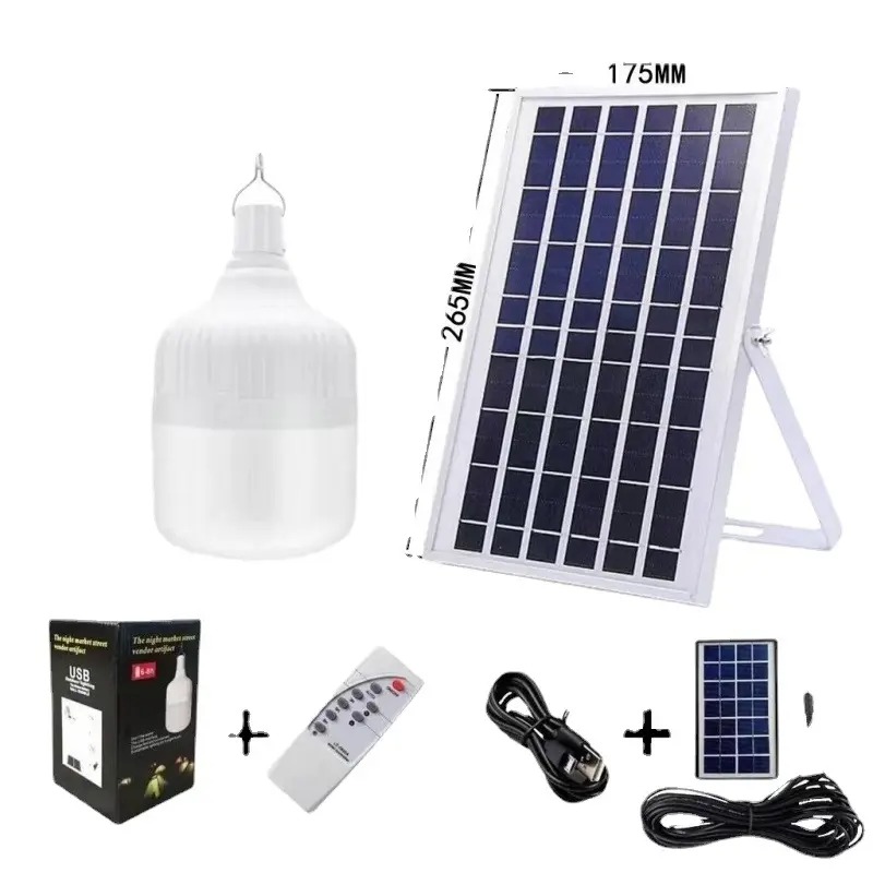 Hoge Helderheid Solar Bulb Light Led Nood Draagbare Noodhulp Camping Oplaadbare Usb Zonne-Energie Licht