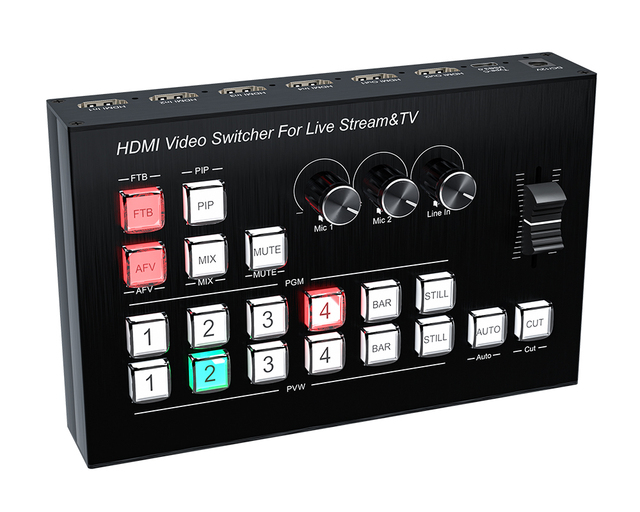 Replay Controller Live Streaming 4K HD Video Cast Switching Video Mix Broadcast Switcher Video Splitters & Converters
