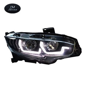Nouveau Kit de Modification de Phares 10ème Génération (16-21) avec Feux de Jour LED, Lentille Xénon, Clignotants Séquentiels, Plug & Play, Blanc - Product Image 2