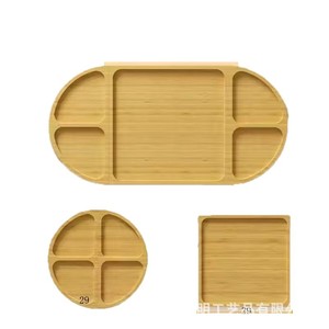 Tabla de cortar queso de bambú con juego de cuchillos, tabla de charcutería de madera maciza para fiestas y reuniones, forma irregular, acero inoxidable - Product Image 2
