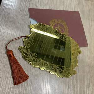 Invitations <span class=keywords><strong>de</strong></span> <span class=keywords><strong>mariage</strong></span> en acrylique miroir en argent personnalisées en usine - Product Image 4