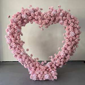 Arco <span class=keywords><strong>di</strong></span> Rose Rosa Simulate per Sfondo Matrimoniale, Decorazione per Proposte <span class=keywords><strong>di</strong></span> Matrimonio, Sfondo per Finestre per San Valentino - Product Image 6