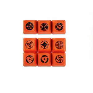 Élève/huit diagrammes Keycaps personnalisés OEM PBT Kit de Keycap de supplément de sublimation de colorant à 5 faces pour clavier de jeu mécanique