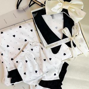 Fabricante Mayorista de <span class=keywords><strong>Pijamas</strong></span> Personalizados para Mujer, Ropa de Dormir Femenina de Lujo, Camisón de Satén, Conjunto de <span class=keywords><strong>Pijamas</strong></span> para Mujer - Product Image 2