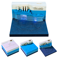 Bloc-notes créatif Titanic 2027, navire de croisière, en papier, pour collection de bureau, avec étui en acrylique