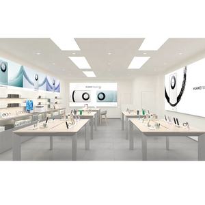 Comptoirs de présentation pour téléphones portables en bois écologique, finition vernie, taille et couleur personnalisables pour les magasins - Product Image 2