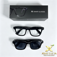 Gafas inteligentes V03 Pro con cámara de 8MP antivibración, cancelación de ruido con micrófono dual, transmisión WIFI, notas de reuniones, música BT y llamadas.