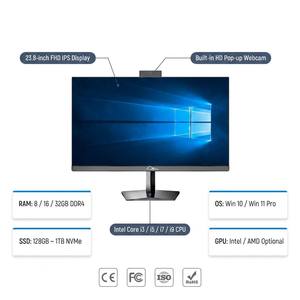 Ordinateur tout-en-un Greelan 23,8 pouces Intel Core i5 Windows 11 avec caméra pop-up HD et écran LED <span class=keywords><strong>pour</strong></span> l'éducation, la maison, l'école, l'apprentissage des étudiants, OEM - Product Image 4