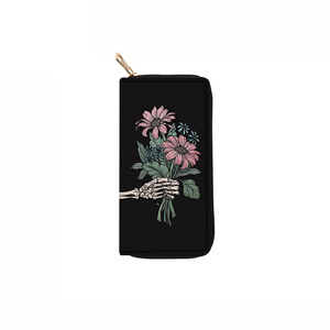 Portefeuille long léger à fermeture éclair en PU avec doublure en polyester, motif crâne de dessin animé, 621 <span class=keywords><strong>Scary</strong></span> <span class=keywords><strong>Stories</strong></span> Tell Dark - Product Image 6