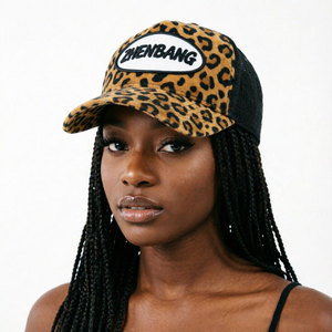 <b>Leopard</b> <b>Print</b> Trucker <b>Hat</b> Custom Patch Towel Embroidery Vintage Breathable Waterproof Mesh Back Cap Unisex Fashion Streetwear - Product Image 5